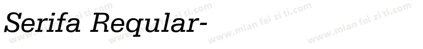 Serifa Reqular字体转换
